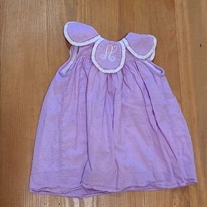 Lilac sweet southern smocked 2t monogrammed A dress